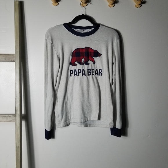 DEARFOAMS MEN'S PAPA BEAR LONG SLEEVE SHIRT SIZE SMALL - Picture 1 of 14